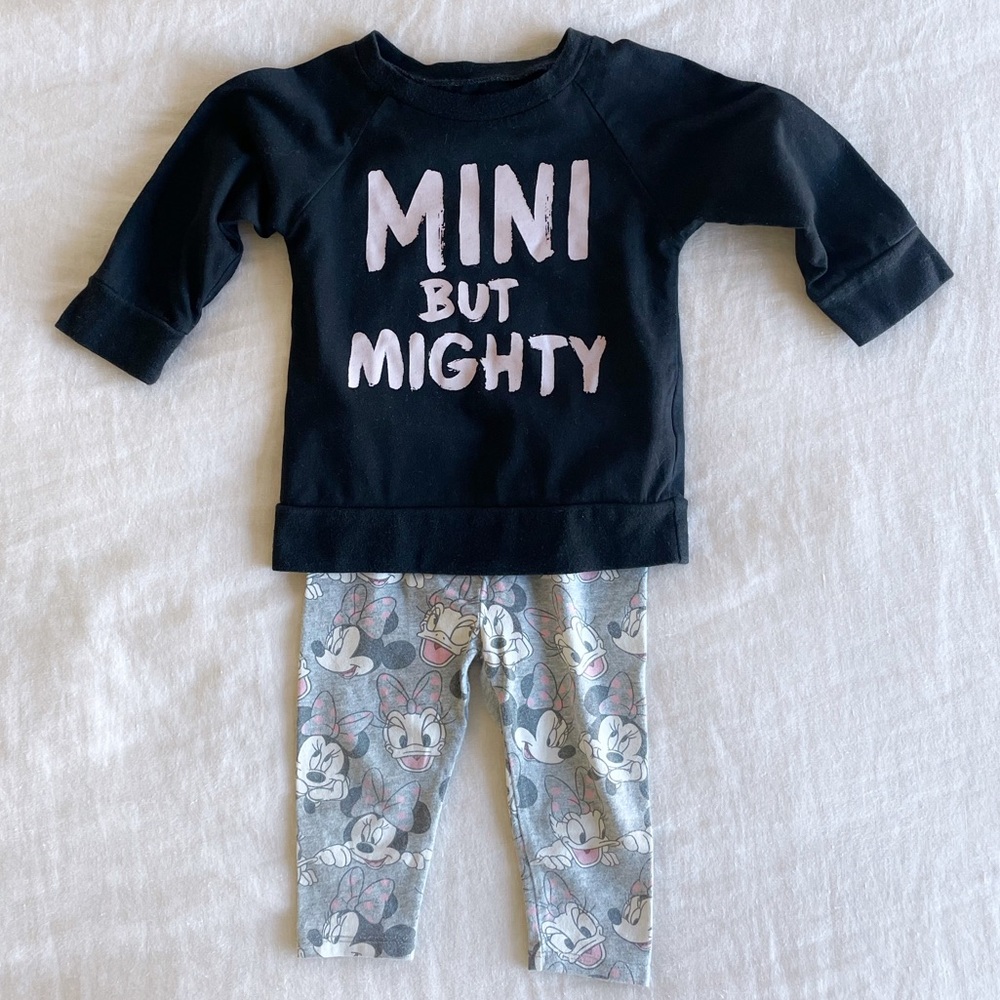 Mini But Mighty Set Disney Baby Gap Minnie Daisy Leggings 12 months